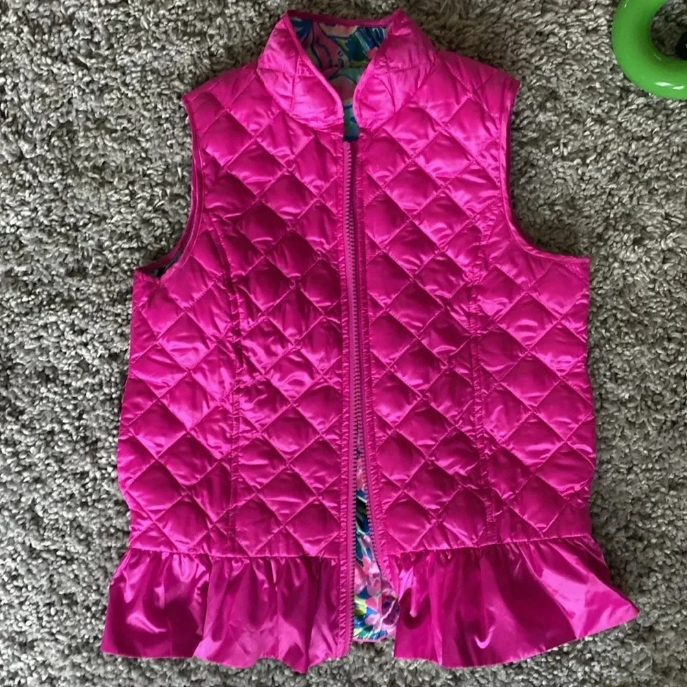 Lilly Pulitzer Girls Melanie Reversible Vest size large - Picture 10 of 12